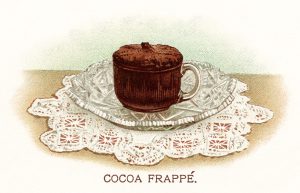 Yum! This free vintage image of a cocoa drink looks delicious