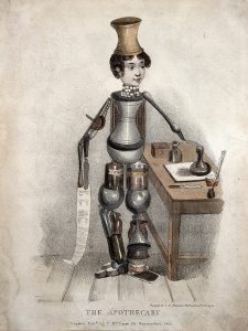 bizarre vintage robot apothecary image