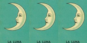 free vintage illustration moon la luna