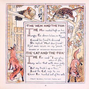 public domain hen fox aesop illustrations vintage childrens books
