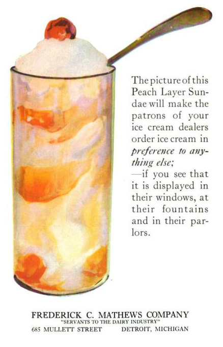 A free vintage illustration of an ice cream float from antique trade journal ad