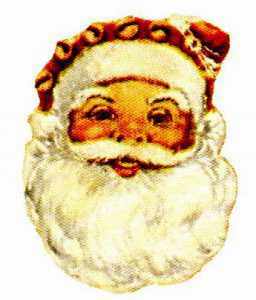 free classic victorian santa face vintage