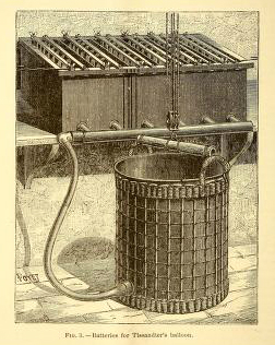 vintage scientific illustration of antique batteries1