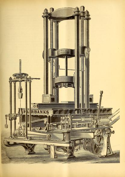 vintage scientific illustration of antique testing machine1