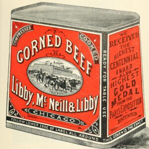 free vintage color illustration of corned beef image 2