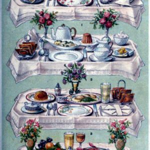 free vintage illustration of elegant table setting from beeton cookery image 2