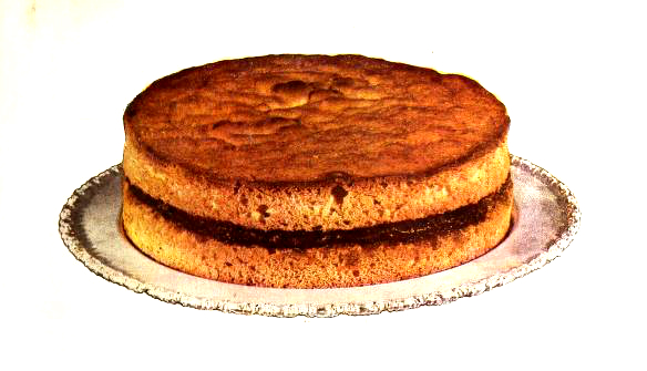 A simple layer cake illustration from an antique cookbook
