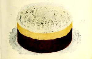 vintage fancy layer cake illustration
