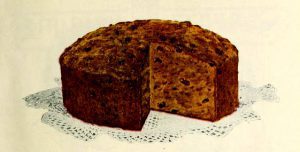 vintage sponge cake illustration