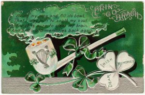 antique st patricks day illustration with pipe1