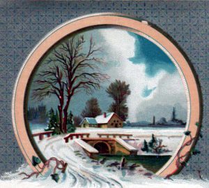 winter illustrations 19th century vintage trade card