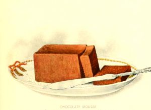 Free chocolate mouse dessert illustrations in the public domain