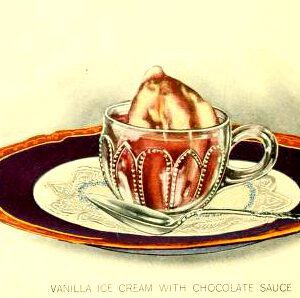 chocolate sundae dessert illustrations early 20th century public domain