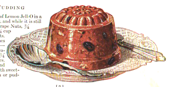 vintage jello cookbook plum pudding