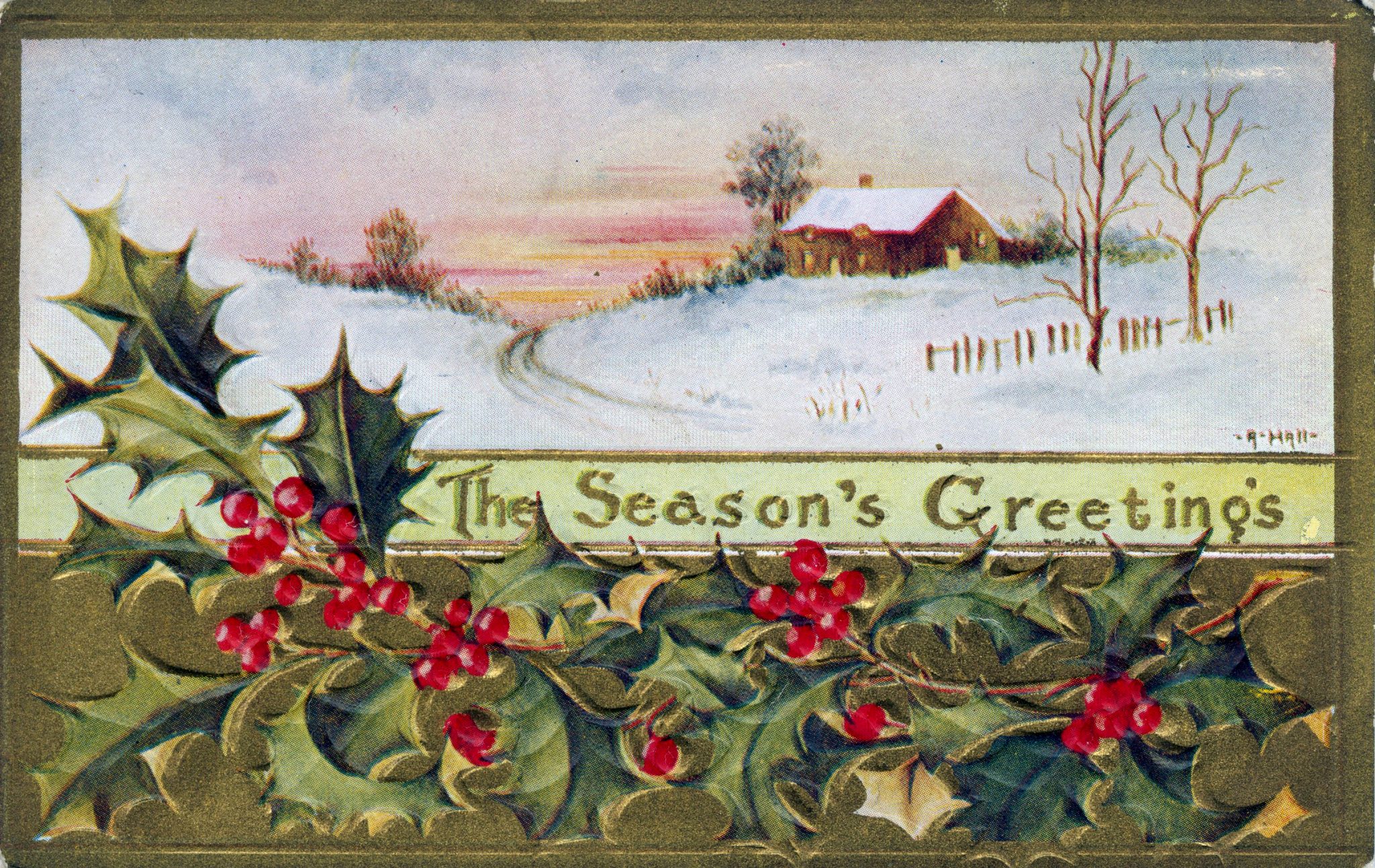 christmas illustration seasons greetings