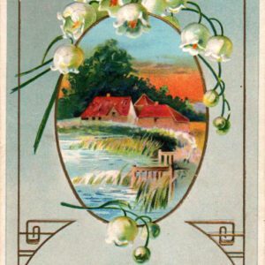 vintage birthday card countryside public domain