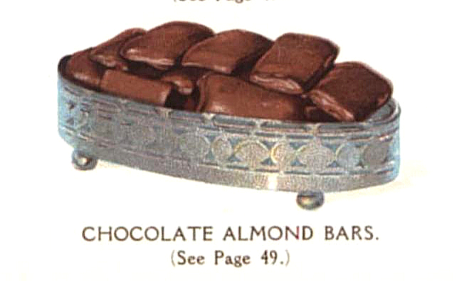 vintage chocolate almond bars
