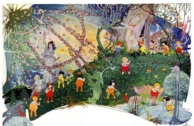 vintage fairies fairyland illustration 1919 public domain