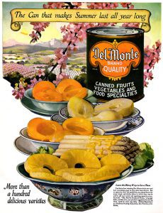Del Monte Canned Foods 1923 vintage ad 1