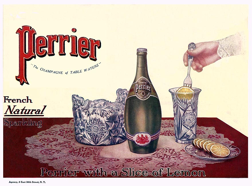 Perrier Water 1910 vintage ad