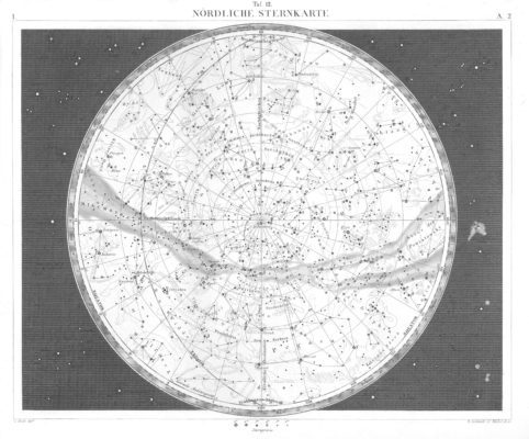 Celestial map stars
