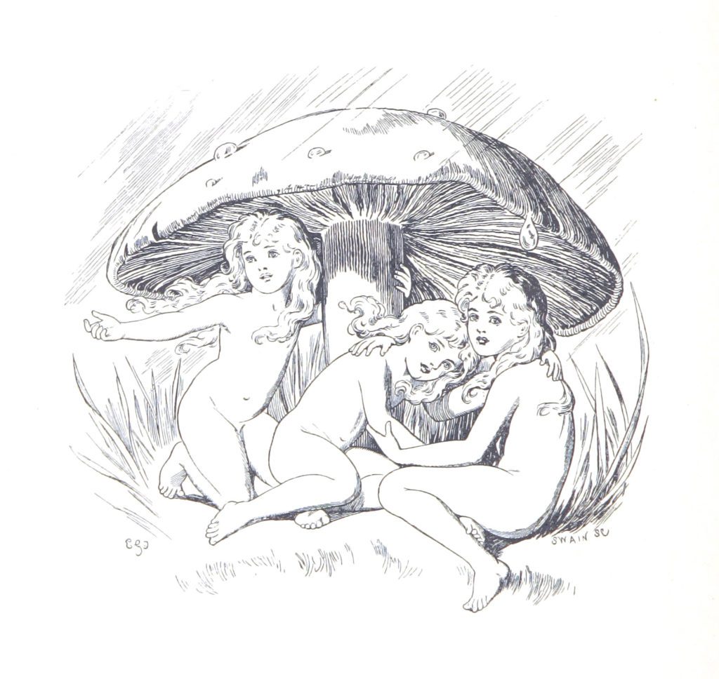 Fairies under a mushroom Emily Gertrude Thomson