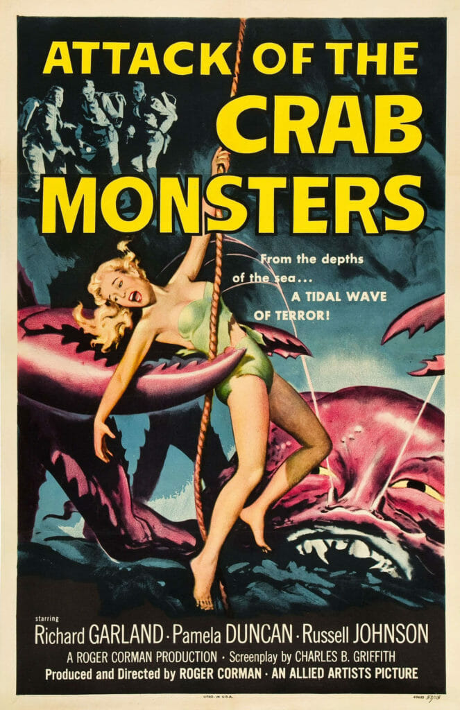 Attack Of The Crab Monsters Roger Corman 1957 Vintage Movie Poster