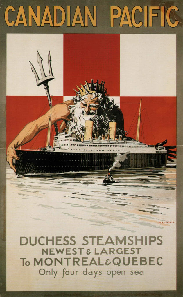 Canadian Pacific Duchess Steamships Vintage Travel Poster Vintage Travel Poster