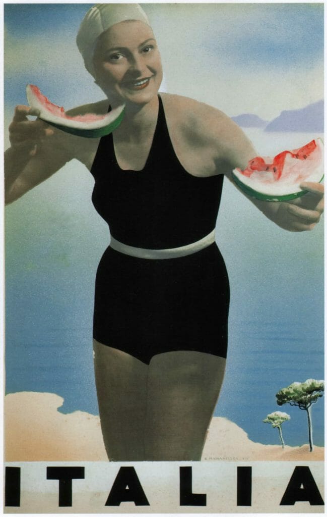 Italia Vintage Travel Poster 1936 Vintage Travel Poster