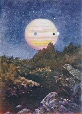 Planet Jupiter Vintage Illustration