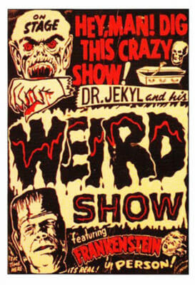 Dr Jekyl Weird Show Monsterwax 2012 Vintage Movie Poster
