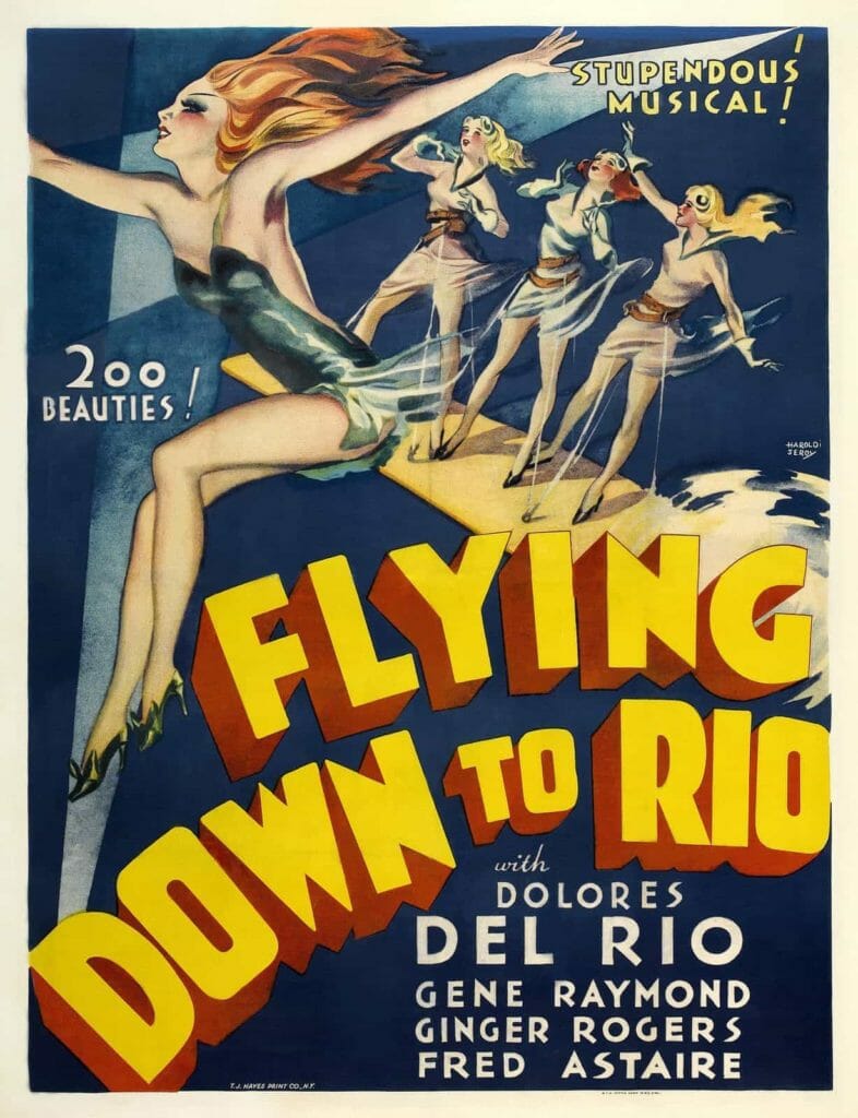 Flying Down To Rio 1933 Vintage Poster Vintage Movie Poster
