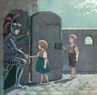 Girl And Boy Rescue A Knight From A Cell