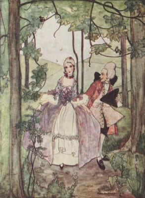 Prince Riquet Accosts The Princess Vintage Fairy Tale Illustrations