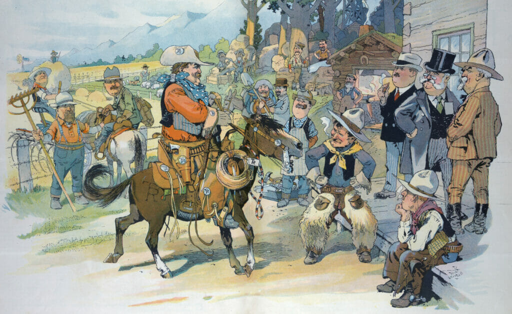 The Winning Of The West Will Crawford Vintage Cowboy Illustration