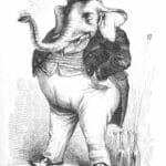 Vintage Anthropomorphic Illustration Of A Elephant
