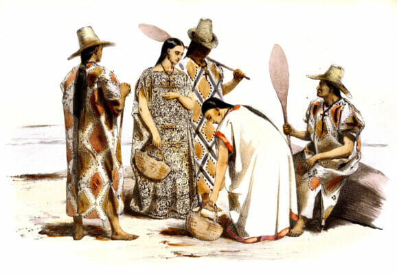 Vintage Illustration Of Native Bolivian
